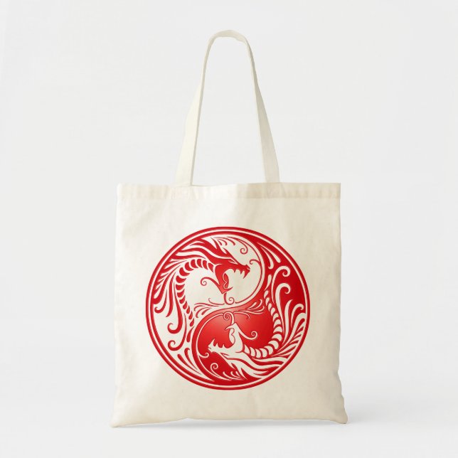 Yin Yang Drachen, rot Tragetasche (Vorne)