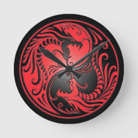 Yin Yang Drachen, Rot und Schwarzes