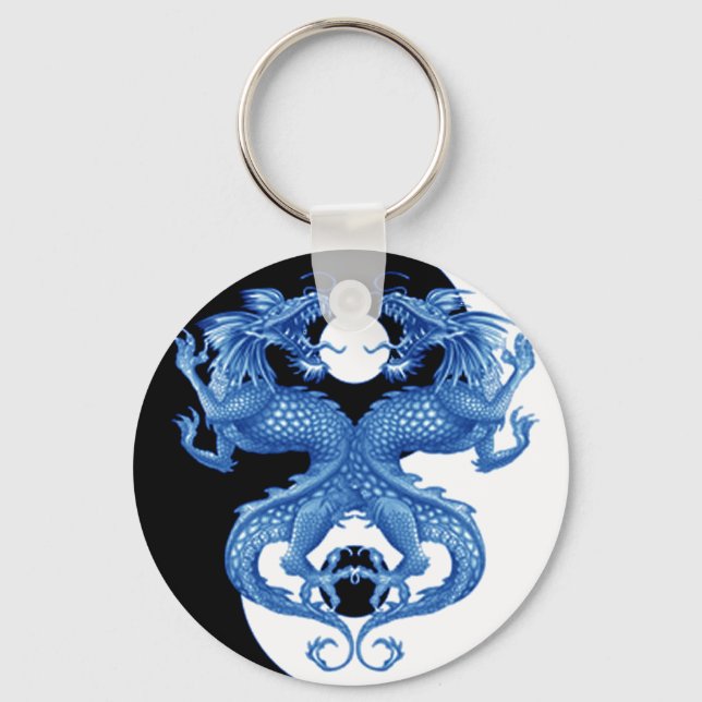 Yin Yang Dragon 2 Schlüsselanhänger (Vorderseite)