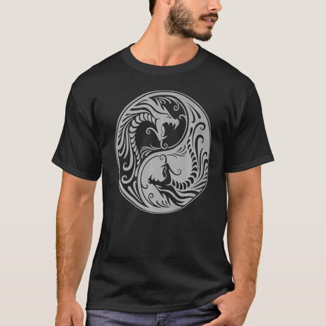 Yin Yang Dragon Circle T-Shirt (Vorderseite)