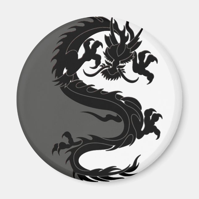 Yin Yang Dragon Magnet (Vorne)