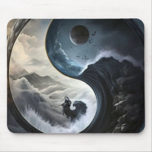 Yin Yang Dragon Mousepad