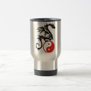 Yin & Yang Dragon Reisebecher