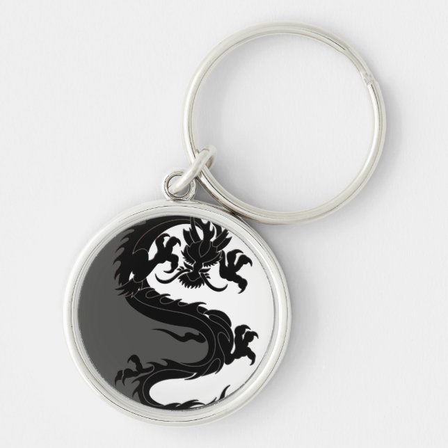 Yin Yang Dragon Schlüsselanhänger (Vorne)