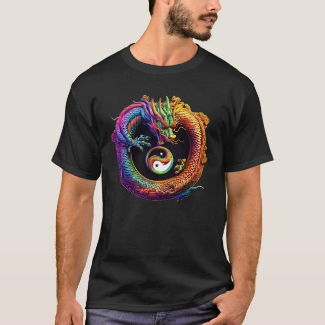Yin Yang Dragon T - Shirt (Vorderseite)