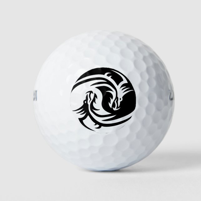 yin yang dragons balles de golf (Devant)
