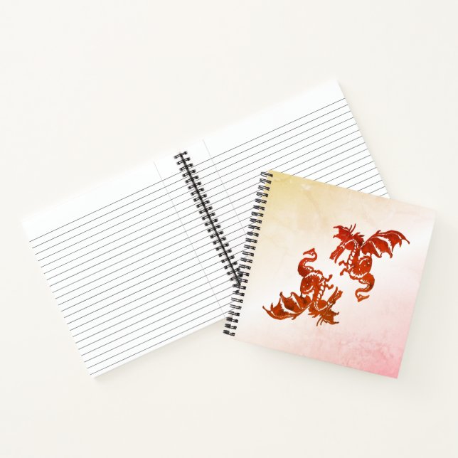 Yin Yang Dragons Notizbuch (Innenseite)