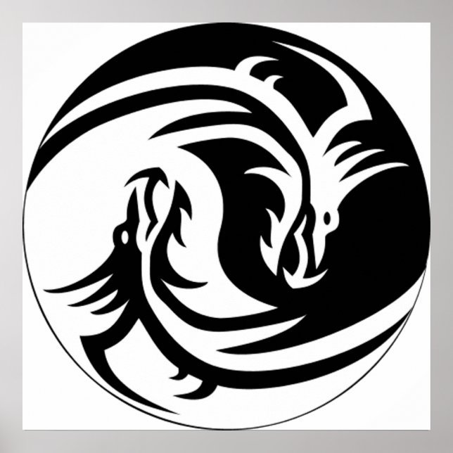 Yin Yang Dragons Poster (Vorne)
