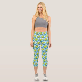 Yin-Yang Earth Krawatte Dye Capri Leggings