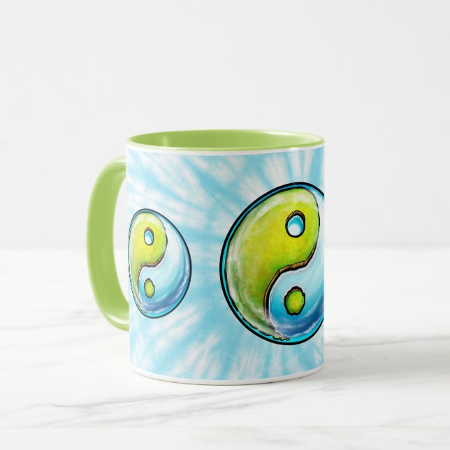 Yin-Yang Earth Krawatte Dye Tasse (Vorderseite Links)
