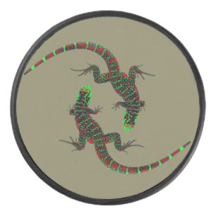 Yin Yang Eidechsen Eishockey Puck