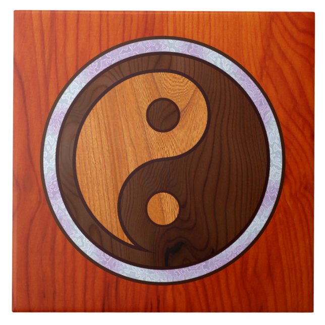 Yin-Yang Einlegearbeit Fliese (Vorderseite)