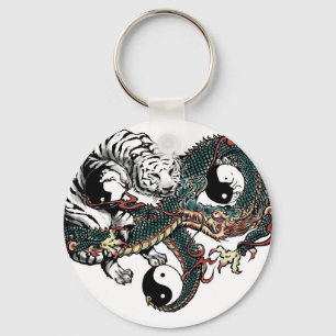 Yin Yang Entwurf Schlüsselanhänger