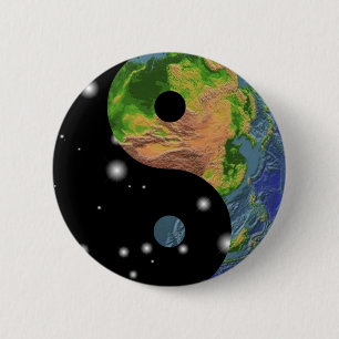 Yin Yang Erde Button