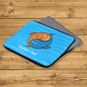 Yin Yang Fisch Cartoon Laptopschutzhülle