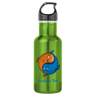 Yin Yang Fish Cartoon Edelstahlflasche