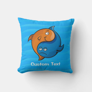Yin Yang Fish Cartoon Kissen