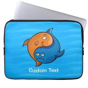 Yin Yang Fish Cartoon Laptopschutzhülle