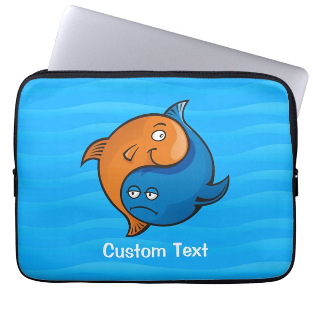 Yin Yang Fish Cartoon Laptopschutzhülle (Vorderseite)