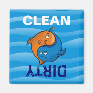 Yin Yang Fish Cartoon Magnet