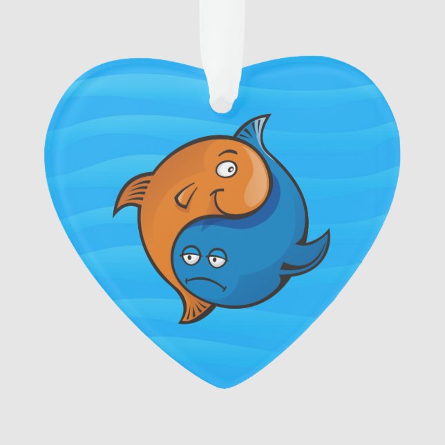 Yin Yang Fish Cartoon Ornament (Vorderseite)