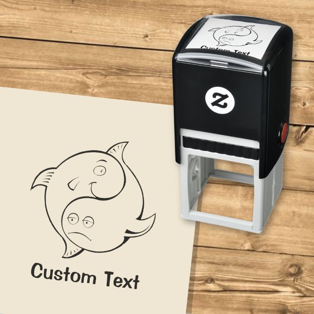 Yin Yang Fish Cartoon Permastempel (Von Creator hochgeladen)
