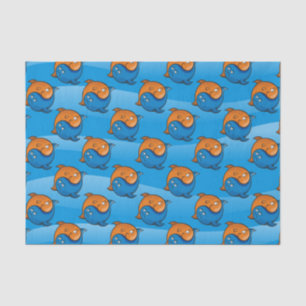 Yin Yang Fish Cartoon Seidenpapier