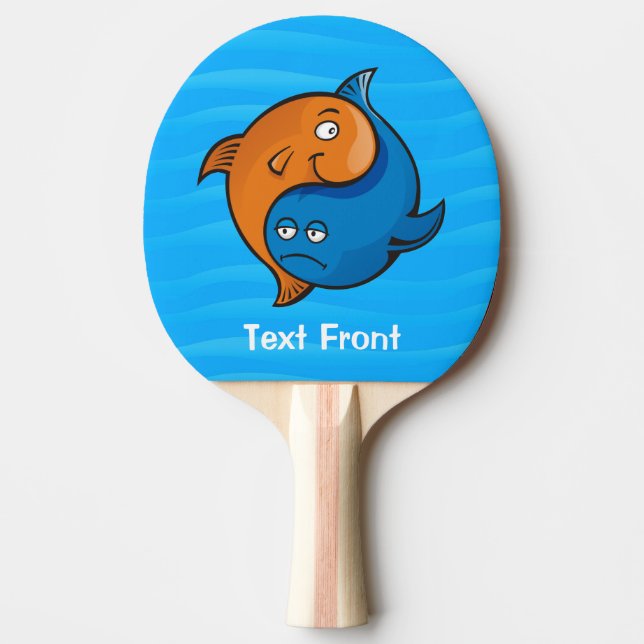 Yin Yang Fish Cartoon Tischtennis Schläger (Vorderseite)