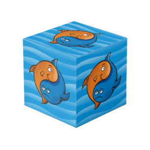 Yin Yang Fish Cartoon Würfel