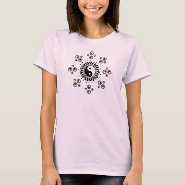 Yin Yang Fraktal T-Shirt (Vorderseite)