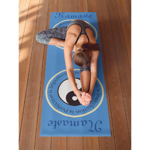 Yin Yang French Blue Workout, Pilates und Yogamatte