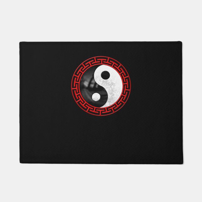 Yin Yang Friedlich Meditation Fußmatte (Vorderseite)