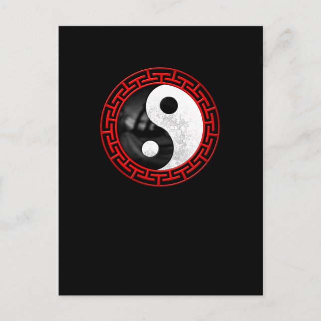 Yin Yang Friedlich Meditation Postkarte (Vorderseite)