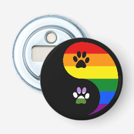 Yin-Yang Genderqueer Button Bottle Opener Flaschenöffner