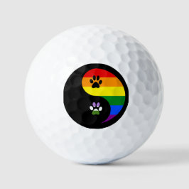Yin-Yang Genderqueer Golf Balls Golfball
