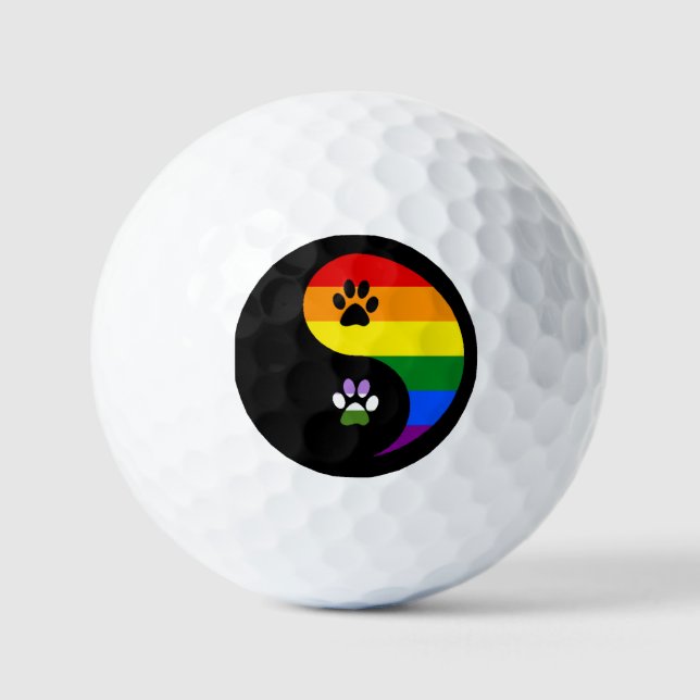 Yin-Yang Genderqueer Golf Balls Golfball (Vorderseite)