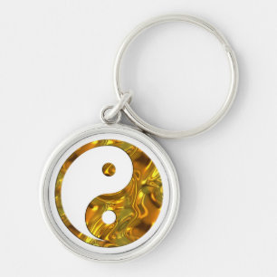 Yin & Yang GOLD Erstellen Sie Ihren eigenen Hinte Schlüsselanhänger