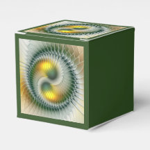 Yin Yang Green Yellow Abstract Colorful Fractal
