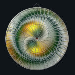 Yin Yang Green Yellow Abstraktes farbiges Fraktal Dartscheibe<br><div class="desc">Eine moderne und sehr dekorative Variante. Design für Ihr Dartboard und vieles mehr.</div>