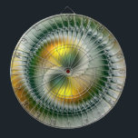 Yin Yang Green Yellow Abstraktes farbiges Fraktal Dartscheibe<br><div class="desc">Eine moderne und sehr dekorative Variante. Design für Ihr Dartboard und vieles mehr.</div>