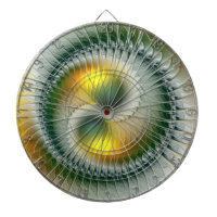 Yin Yang Green Yellow Abstraktes farbiges Fraktal