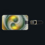 Yin Yang Green Yellow Abstraktes farbiges Fraktal Gepäckanhänger<br><div class="desc">Eine moderne und sehr dekorative Variante. Design für Ihr Gepäckanhänger und mehr.</div>