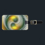 Yin Yang Green Yellow Abstraktes farbiges Fraktal Gepäckanhänger<br><div class="desc">Eine moderne und sehr dekorative Variante. Design für Ihr Gepäckanhänger und mehr.</div>