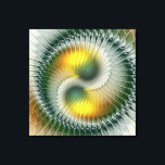 Yin Yang Green Yellow Abstraktes farbiges Fraktal Leinwanddruck<br><div class="desc">Eine moderne und sehr dekorative Variante. Design für Ihre Leinwand und mehr.</div>