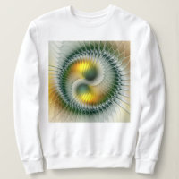 Yin Yang Green Yellow Abstraktes farbiges Fraktal
