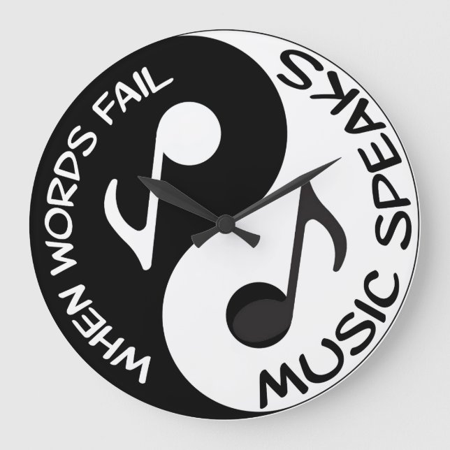 Yin yang große wanduhr (Vorderseite)