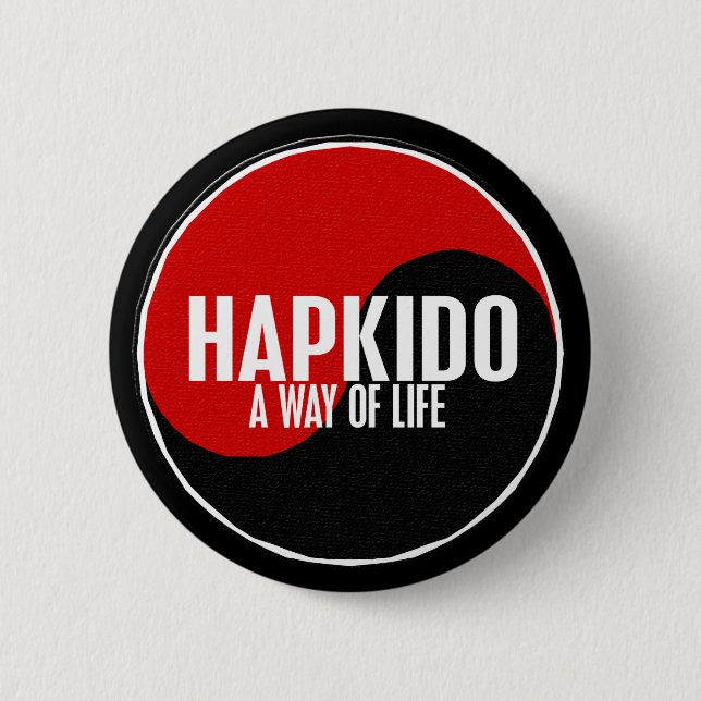 Yin Yang HAPKIDO 1 Button (Vorderseite)