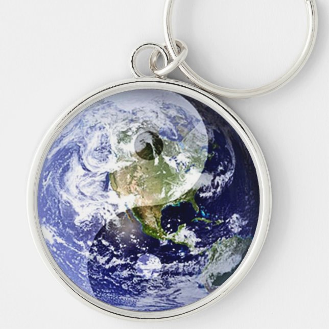 Yin-Yang Harmonie auf unserem Planeten Schlüsselanhänger (Vorne)