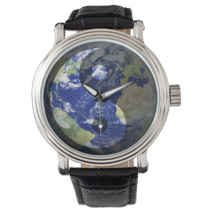 Yin-Yang Harmony auf unserem Planeten Armbanduhr