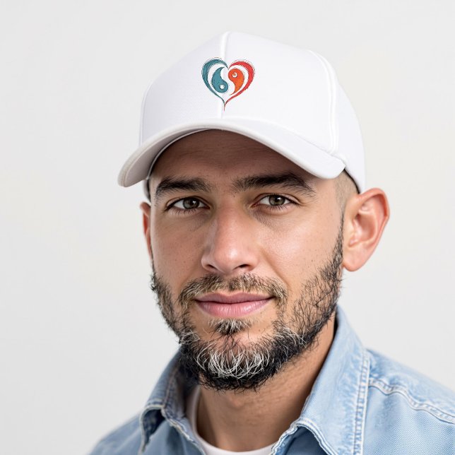 Yin Yang Heart Artistic Truckerkappe (Von Creator hochgeladen)